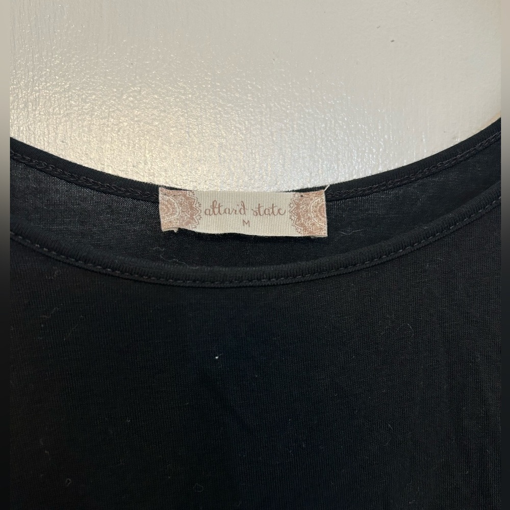 Altar’d State Black Slip Tank Lace Trim Medium - Picture 3 of 4